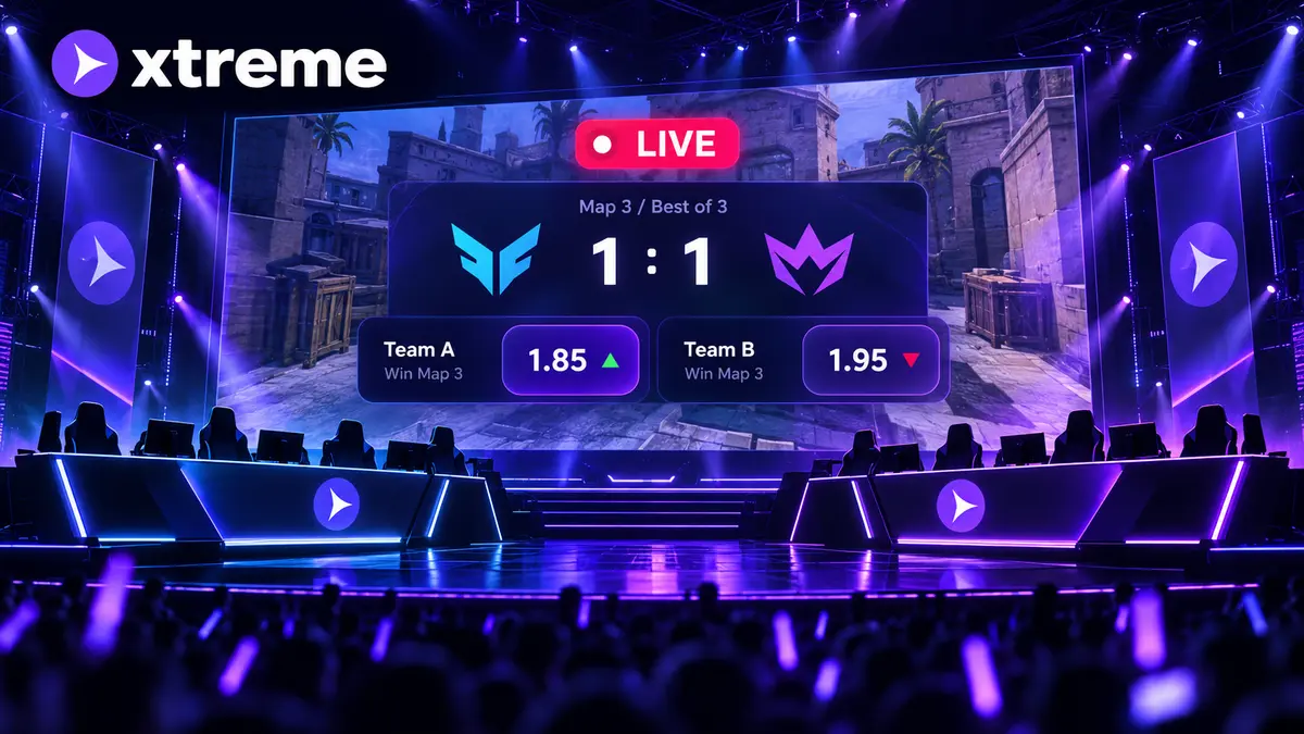 Live esports betting in Xtreme with odds updates