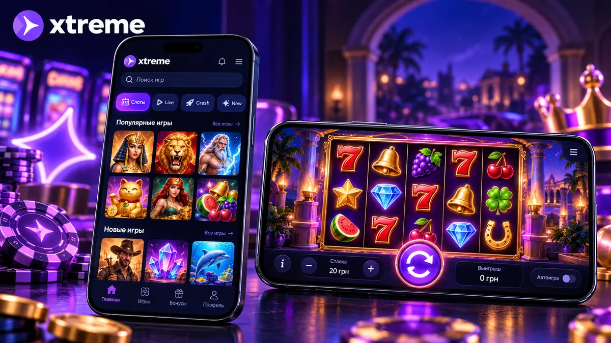 Каталог игр Xtreme в мобильном браузере