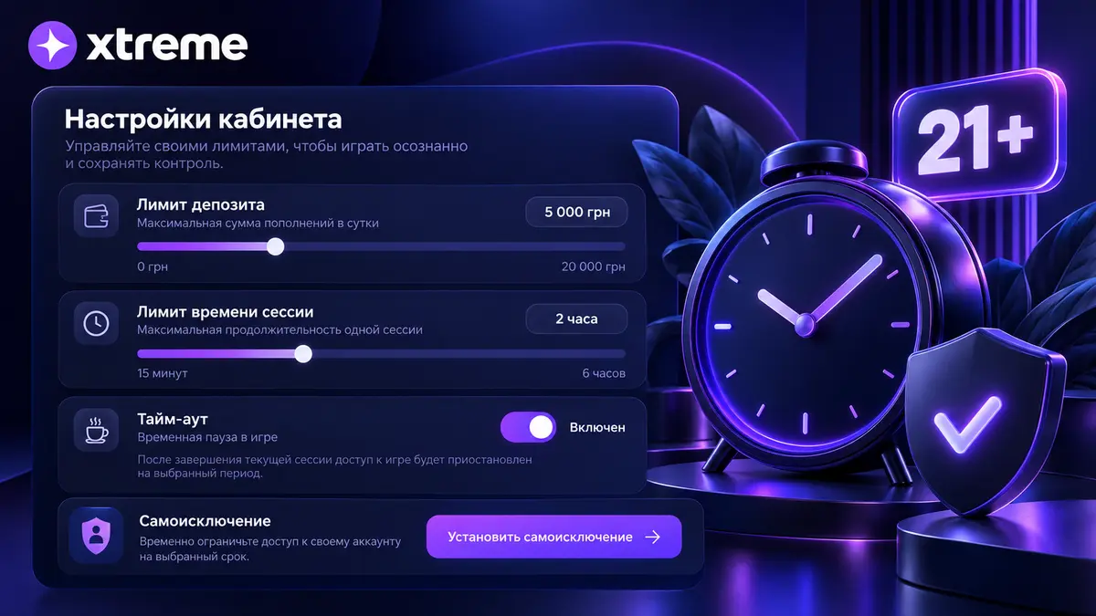 Инструменты ответственной игры: лимиты депозита и времени на Xtreme